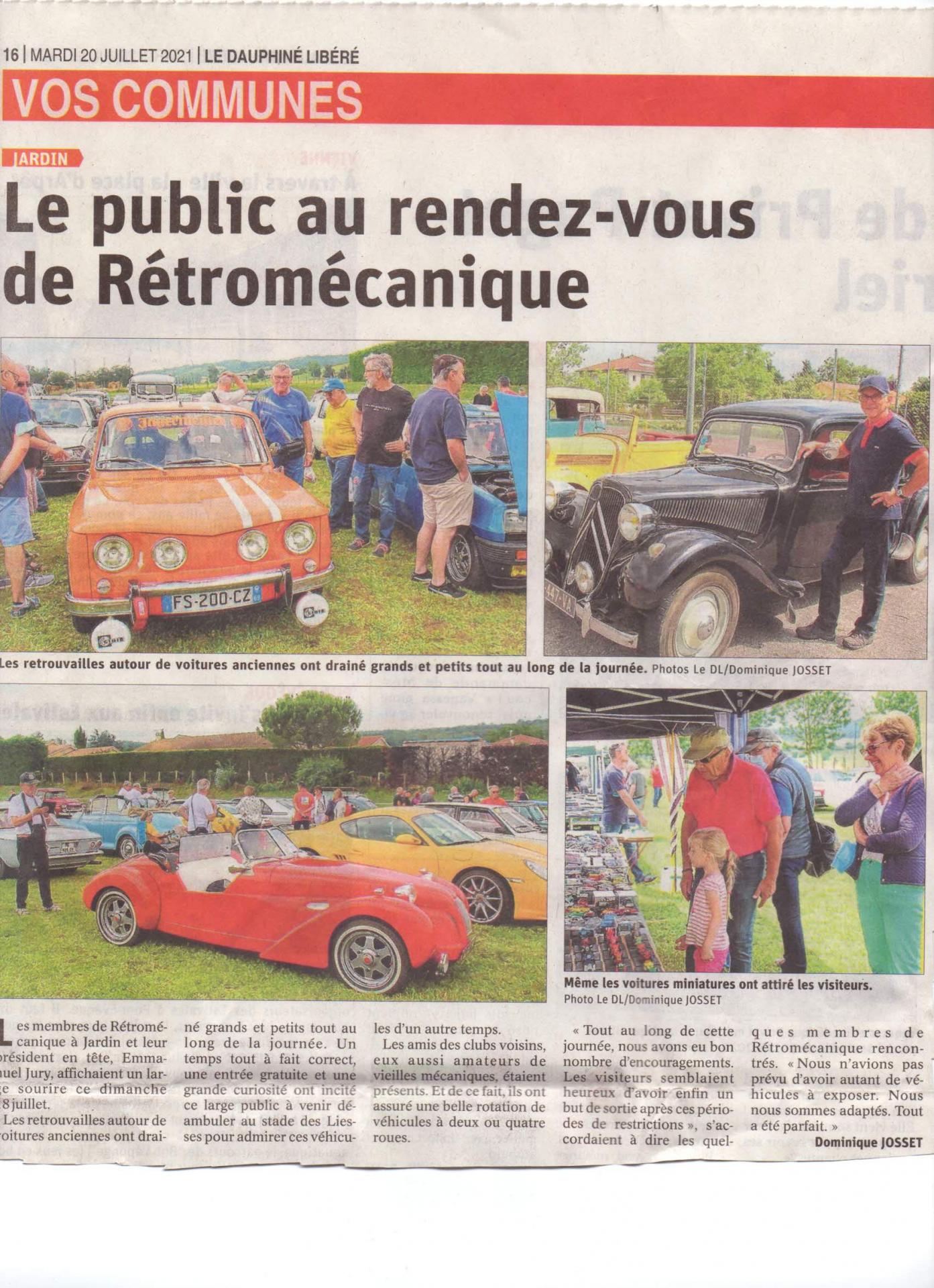 Article dauphine journee du 18 7 21
