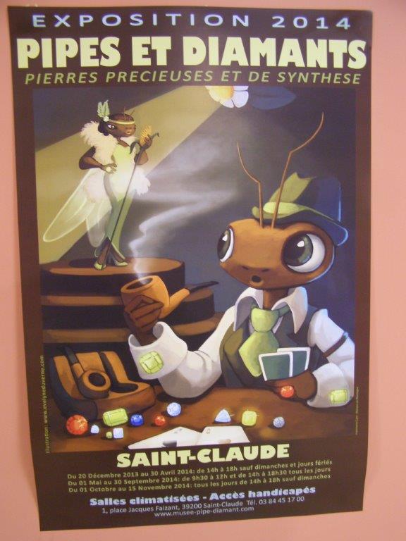 Après midi,visite du musée de la pipe et du diamant à Saint-Claude